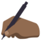 Writing Hand - Medium Black emoji on Emojione